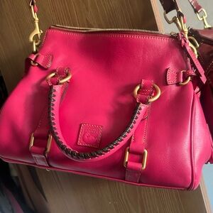 Dooney & Bourke Fuchsia Leather Satchel florentine